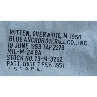 Mittens, Overwhite M1950