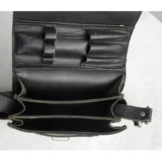 Shoulder Bag for Patrolmen, black Leather