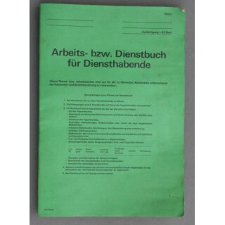 NVA Work or Service Book for Duty Officers