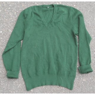 Uniformpullover, grün, V-Ausschnitt