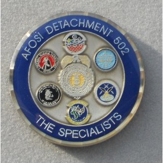 AFOSI Detachment 502 - the Specialists Unit Coin