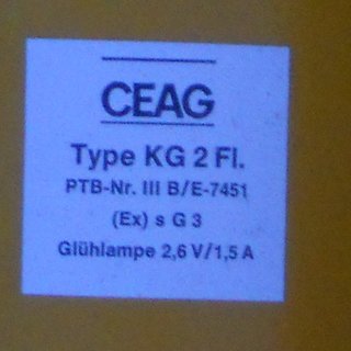 CEAG Sicherungsleuchte Typ KG 2 FL Ex