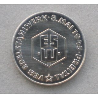 VEB Edelstahlwerk 8.Mai 1945- Freital Münze