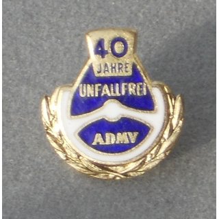 ADMV - Honour Badge for 40 Years of Accident-Free Driving