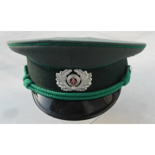 Schirmmütze Volkspolizei, grün, a.A., abnehmbarer Deckel, neuwertig