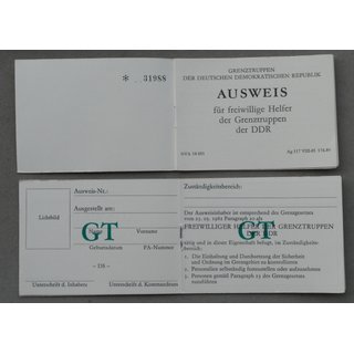 Volunteer of the Border Guards ID Card
