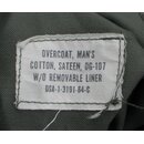 Overcoat Mans, Cotton Sateen OG-107, olive
