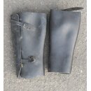 Swiss Leather Gaiters for Officers, black