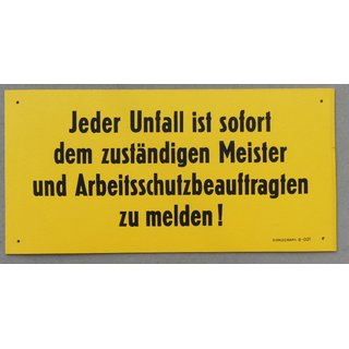 Accident Reporting Sign