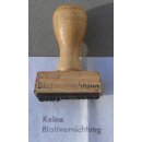 "Keine Blattvernichtung" Stempel