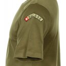 T-Shirt  "Suisse" with Seal, olive, Cotton