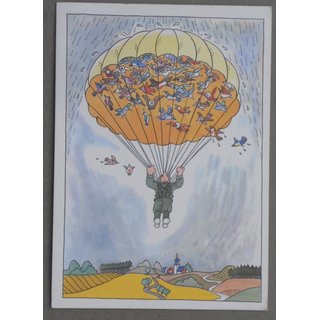 MHO Postcards, Military Cartoons, Series 2, coloured