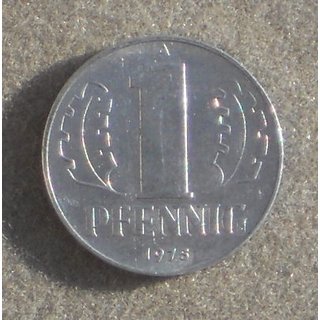 Mnzen  1 Pfennig der DDR