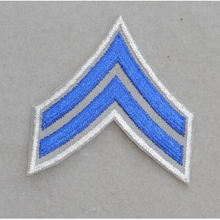 Rank Insignia, Police blue on grey, silver border