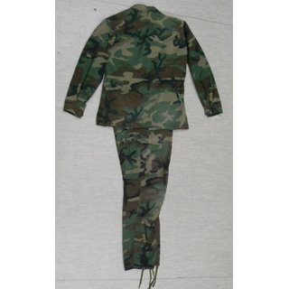 Battle Dress Uniform, Woodland Camo, worn with Insignia