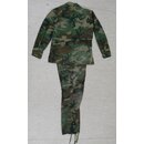 Feldanzug, Woodland Camo, Rip-Stop, gebr. mit Abzeichen