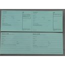 Entry / Exit Card for GDR Travels, green