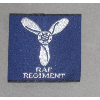 Rankslide, RAF Regiment, silver woven