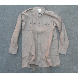Shirt Mans, dark brown, long Sleeves, worn