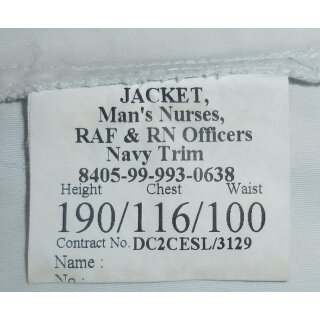 Size 190/116/100, NSN 8405-99-993-0638, worn VGC
