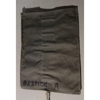 Bestick A, ca. 16x21cm, grey, red
