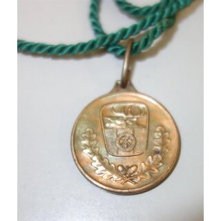 456a, Non ferrous Metal, 34.5x30.5mm on green Cord
