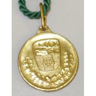 454a, Non ferrous Metal, 34.5x30.5mm on green Cord
