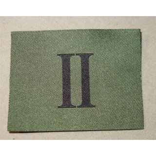 2nd Bn. Cap Badge for Tropical Hat, subdued, olive, woven, new