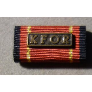 Ribbon Bar, Kosovo Force, bronze, slim gold Stripe