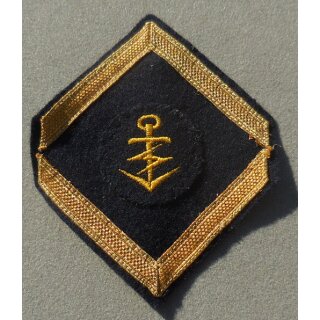 Armabzeichen, groß, blau/gelb, Marine, Marineführungsdienst, kleine Auflage auf Tuch