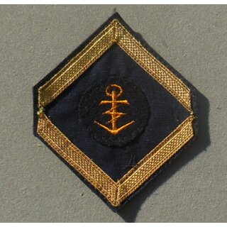 Armabzeichen, groß, blau/gelb, Marine, Marineführungsdienst, kleine Auflage auf Stoff