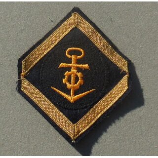 Armabzeichen, groß, blau/gelb, Marine, Marinetechnik-Dienst. große Auflage auf Tuch