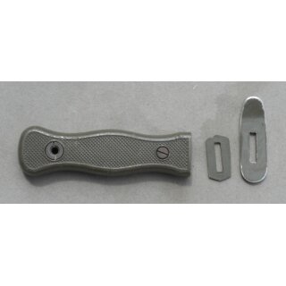 Griff, komplett mit Schrauben, Knebel/Handschutz und Dichtung