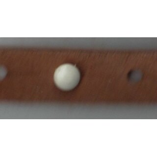 Complete, Strap and Buckle Piece, Plastic Button, white, new